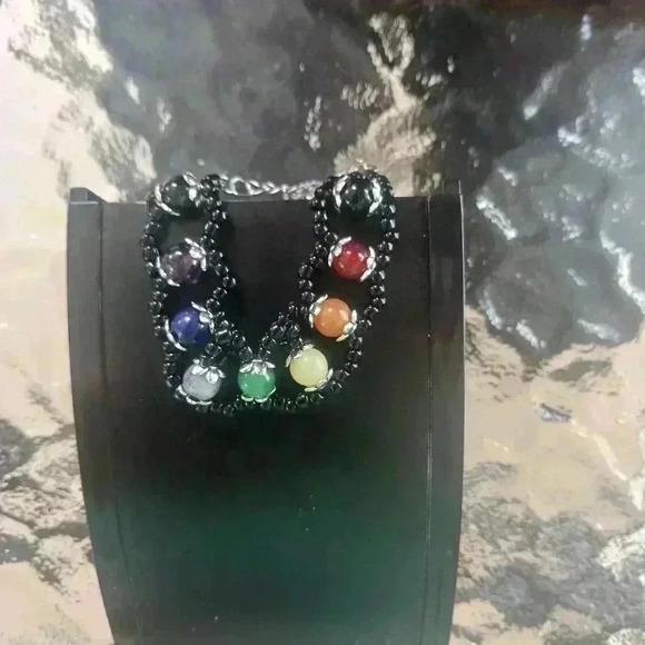 Rainbow Pride Beaded Stone Bracelet - Picture 6 of 8